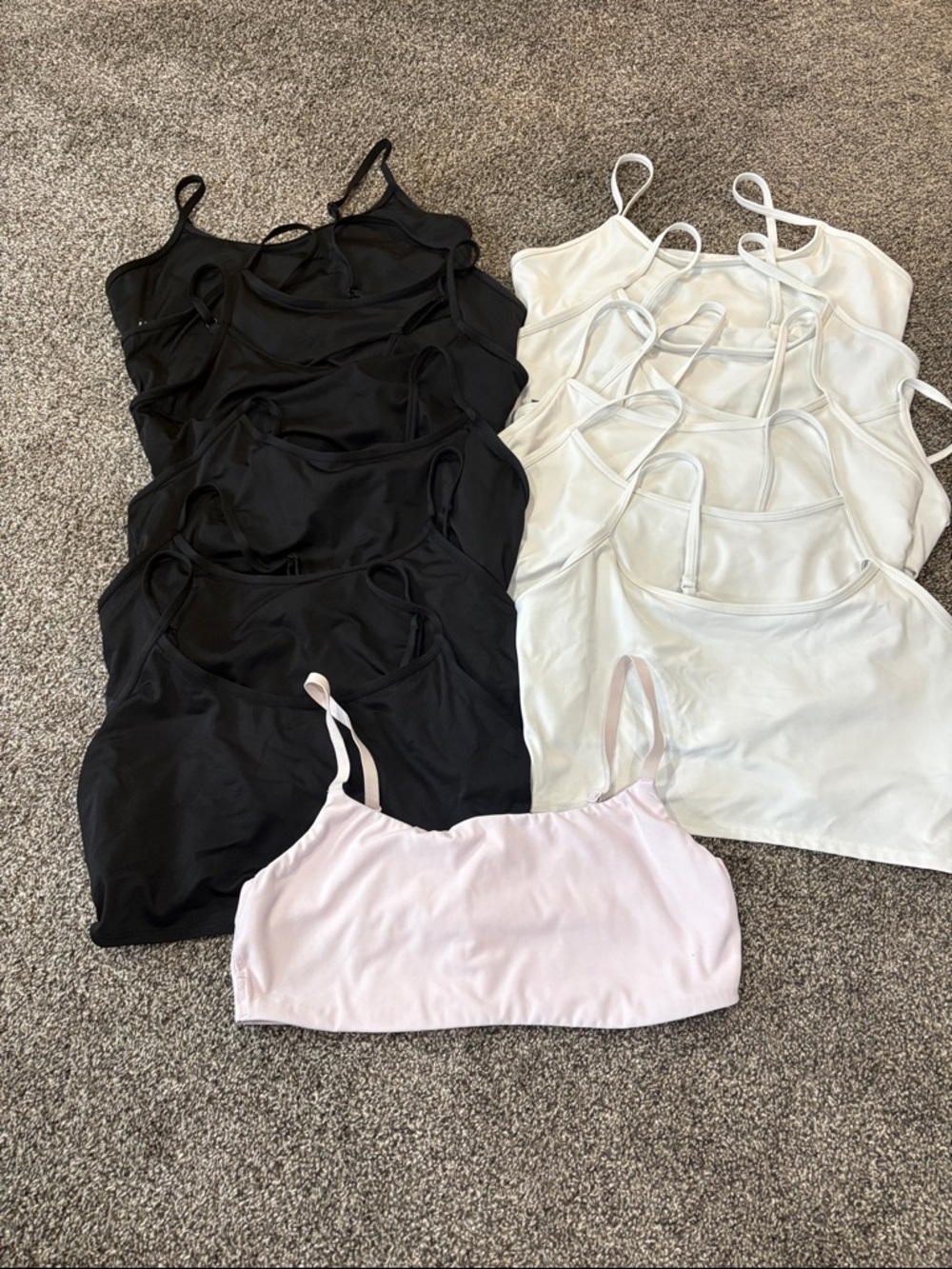 USED-12 Sports Bras PINK Victoria's Secret Black, White & Pink Sports Bras